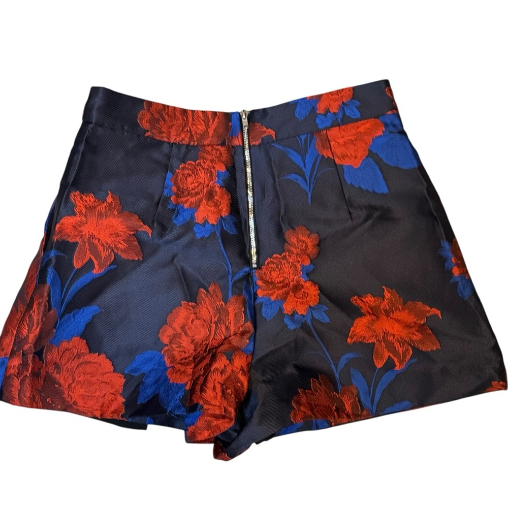 Revolve Endless Rose high waisted floral dress shorts jewel toned coquette sz S‎ - Picture 6 of 10